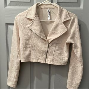 Cream Moto Jacket